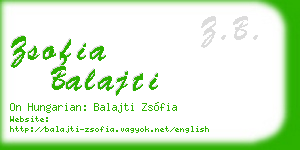 zsofia balajti business card