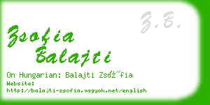 zsofia balajti business card